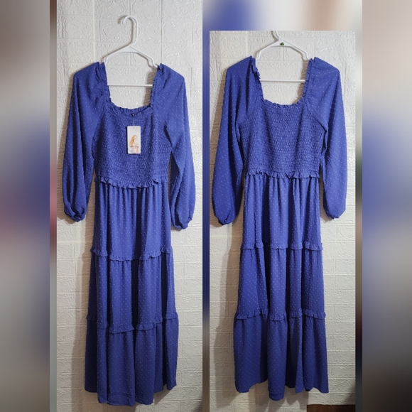 PrettyGarden Dresses & Skirts - Chic Long Sleeve Blue Dress
